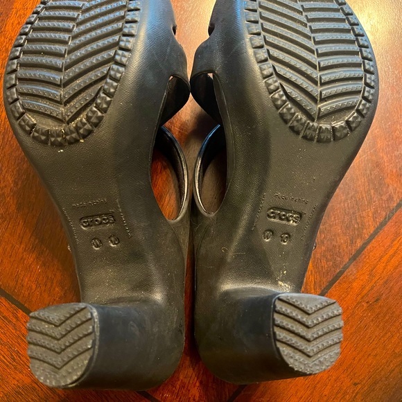 CROCS heels size 10 Black - Picture 3 of 3